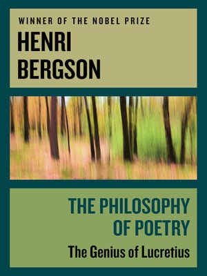 cover image of The Philosophy of Poetry